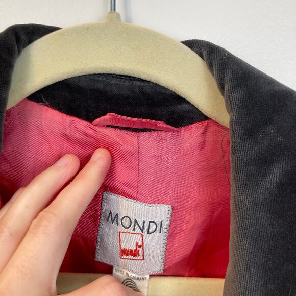 Vintage Mondi Womens M Pink Orange Plaid 100% Wool Power Blazer Preppy Retro - Picture 5 of 14